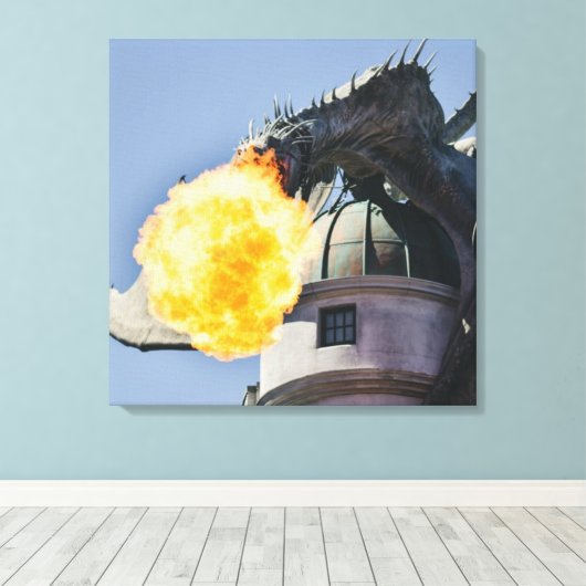 Vuurbrekend trekkenbeeld canvas afdruk (Insitu (Houten vloer))