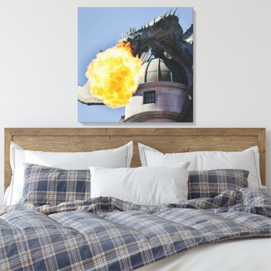 Vuurbrekend trekkenbeeld canvas afdruk (Insitu (Slaapkamer))