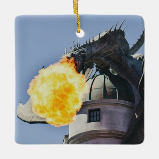 Vuurbrekend trekkenbeeld keramisch ornament (Voorkant)
