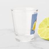 Vuurbrekend trekkenbeeld shot glas (Links)