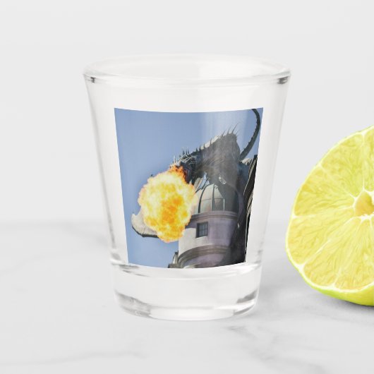 Vuurbrekend trekkenbeeld shot glas (Voorkant)