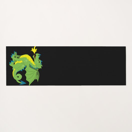 Vuurbrekende draak Yoga Mat (Achterkant (horizontaal))