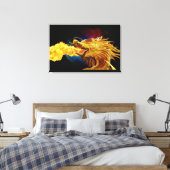 Vuurbreker Draak 3 Kunstschildpad Canvas Afdruk (Insitu (Slaapkamer))