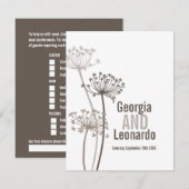 Vuurbruin voor weduwenmaaltijd informatiekaartje (Voorkant / Achterkant)