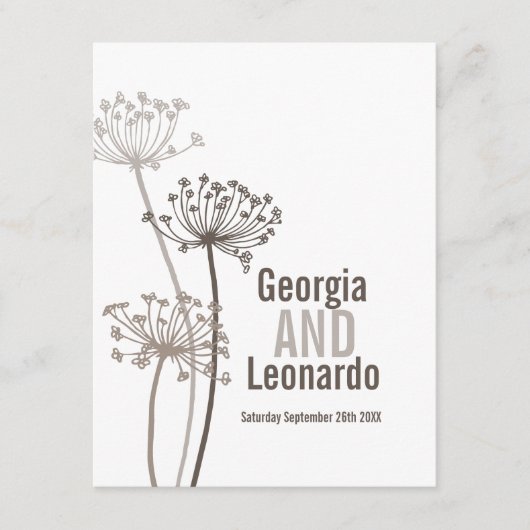 Vuurbruin voor weduwenmaaltijd informatiekaartje (Voorkant)