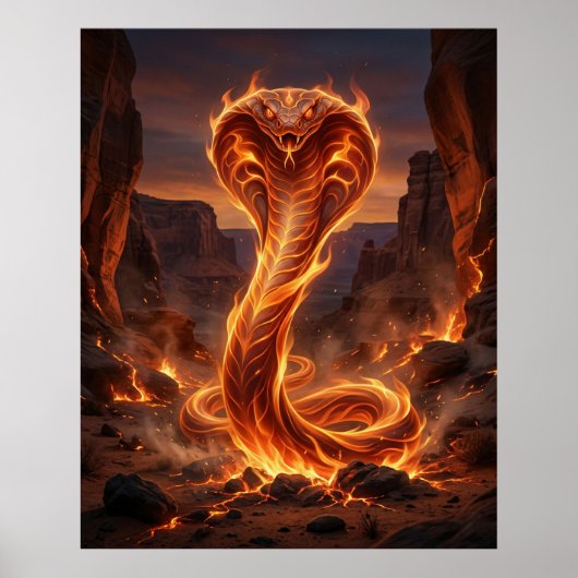 Vuurcobra Ember Canyon Poster (Voorkant)