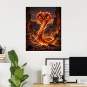 Vuurcobra Ember Canyon Poster (Thuiskantoor)