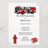 Vuurdagfeest van de brandweermotor kaart (Voorkant / Achterkant)