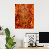 Vuurdemon-Poster Poster (Thuiskantoor)