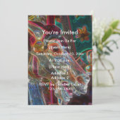 Vuurdraaiend Paard Fantasie Kunst Feest Kaart (Staand voorkant)