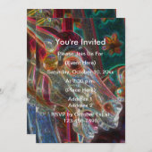 Vuurdraaiend Paard Fantasie Kunst Feest Kaart (Voorkant / Achterkant)