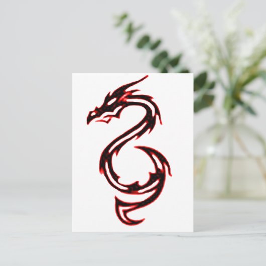 Vuurdraak Briefkaart (Staand voorkant)