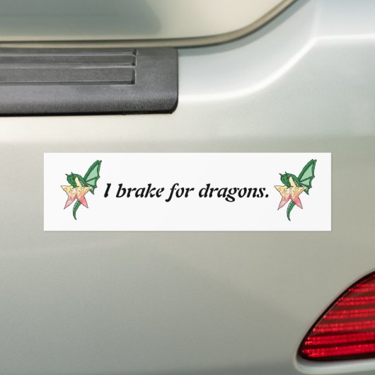 Vuurdraak Bumpersticker (Op auto)
