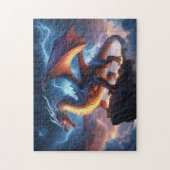 Vuurdraak Fantasie Puzzel voor Game Liefhebbers (Verticaal)