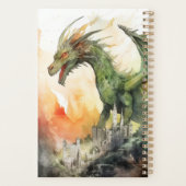 Vuurdraak groen 4 planner (Achterkant)
