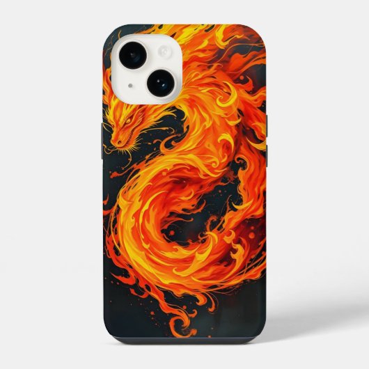 Vuurdraak hoes iPhone hoesje (Achterkant)