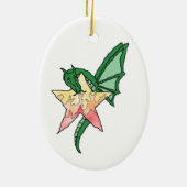 Vuurdraak Keramisch Ornament (Achterkant)