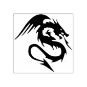 vuurdraak - kunststempel rubberstempel (Afrduk)