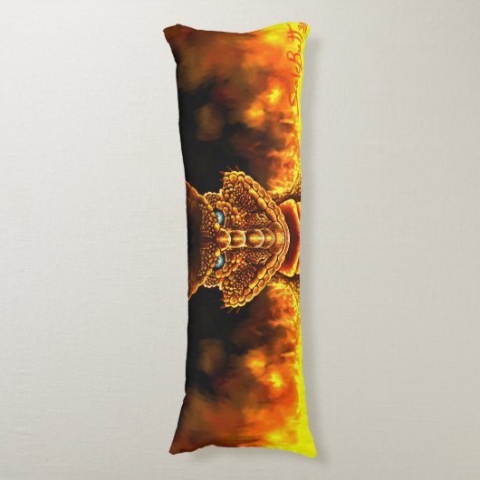 Vuurdraak Lichaamskussen (Voorkant Verticaal)