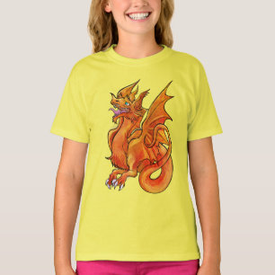 Vuurdraak middeleeuwse Wyvern T-shirt