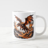 Vuurdraak mok | Vlammende draak accent koffiemok (Rechts)