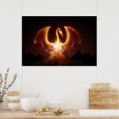 Vuurdraak Poster (Keuken)