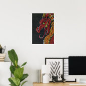 Vuurdraak Poster afdrukken (Thuiskantoor)