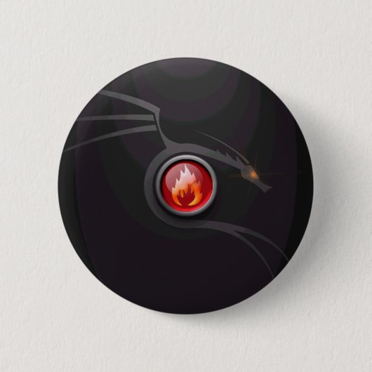 Vuurdraak Ronde Button 5,7 Cm (Voorkant)