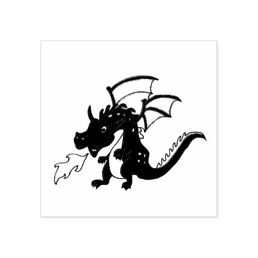 Vuurdraak Rubberstempel (Afrduk)