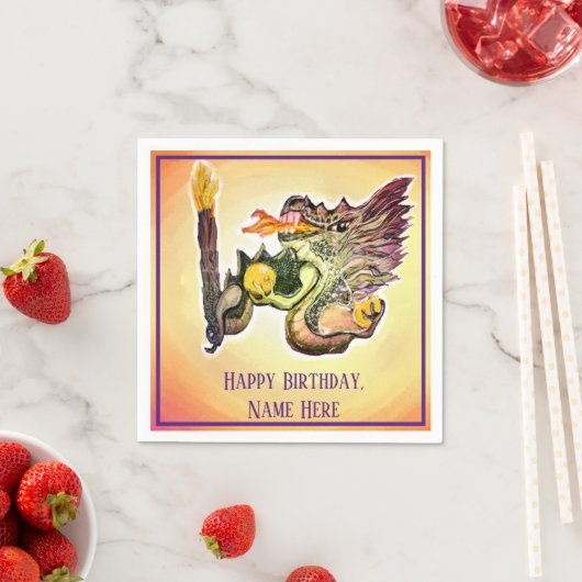 Vuurdraak Sticker voor energieherkenning Servet (Insitu)