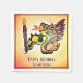 Vuurdraak Sticker voor energieherkenning Servet (Voorkant)