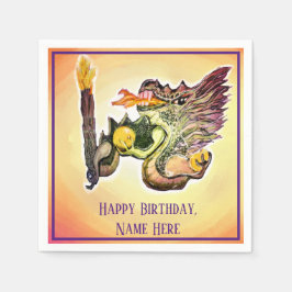 Vuurdraak Sticker voor energieherkenning Servet