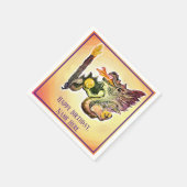 Vuurdraak Sticker voor energieherkenning Servet (Hoek)