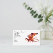 Vuurdraak Visitekaartje (Staand voorkant)