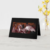 Vuurdraak Wenskaart Kaart (Gele Bloem)