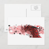 Vuurdraak (witte versie) briefkaart (Voorkant / Achterkant)