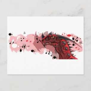 Vuurdraak (witte versie) briefkaart