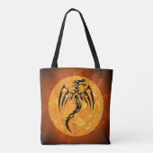 vuurdraken verschillende voor - en achterste canva tote bag (Achterkant)