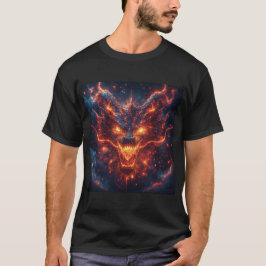 Vuurdrakenkop die intense energie uitstraalt t-shirt