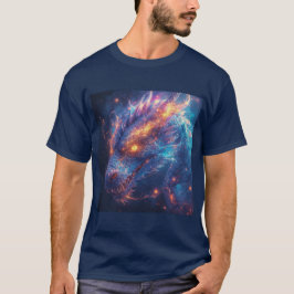 Vuurdrakenkop die intense energie uitstraalt t-shirt
