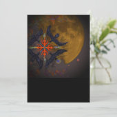 Vuurelement digitaal surrealistisch feestdagenkaart (Staand voorkant)