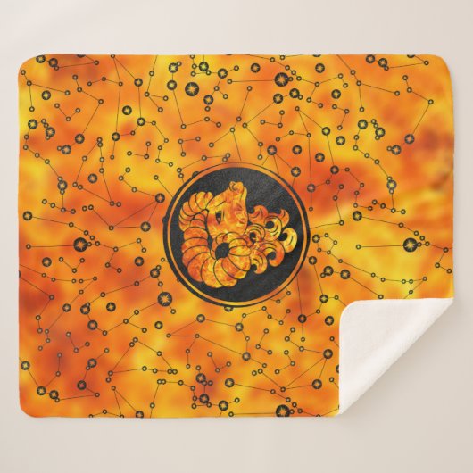 Vuurelement van het teken van de Dia Sherpa Deken (Voorkant (horizontaal))