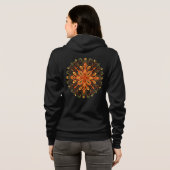 Vuurelement vlam Mandala Magic Fantasy Hoodie (Achterkant volledig)