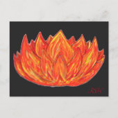 Vuurelementaire Lotus Briefkaart (Voorkant)