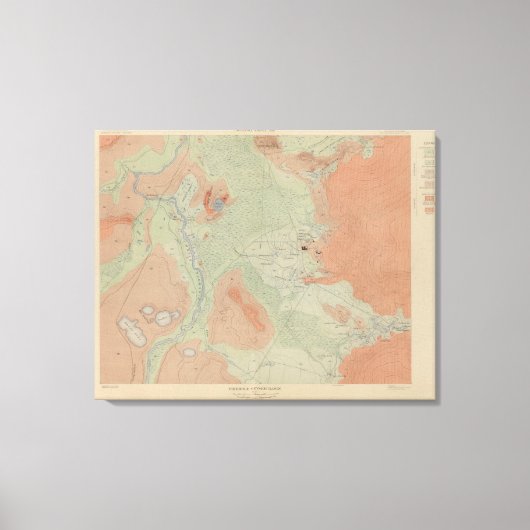 Vuurgat Geyser Basin Canvas Afdruk (Voorkant)