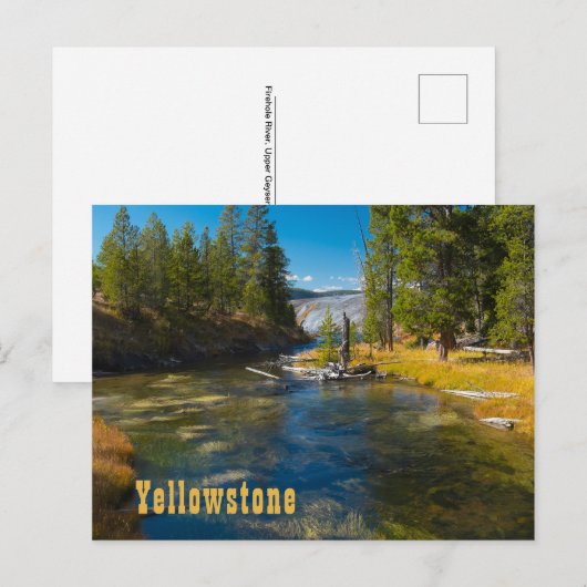 Vuurgat River Upper Geyser Basin Yellowstone Briefkaart (Voorkant / Achterkant)