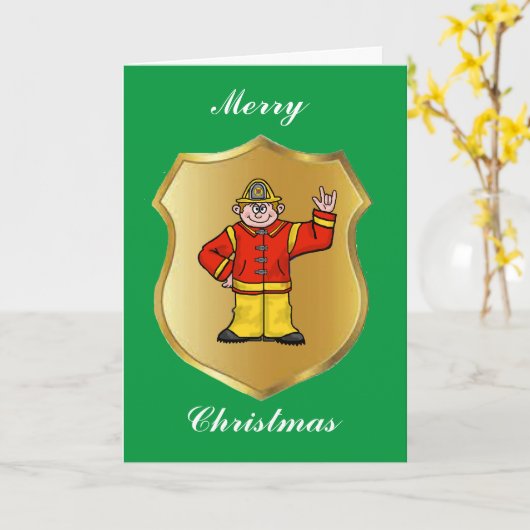 Vuurgebarentaal kerstkaart kaart (Gele Bloem)