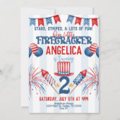Vuurgedag in juli Uitnodiging vuurwerk (Voorkant)