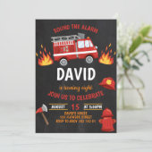 Vuurgedag vuursteentag van Fireman Boy Chalkboard Kaart (Staand voorkant)