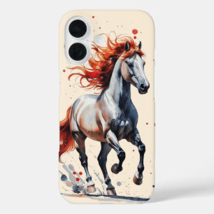 Vuurgeest - Krachtig Paard Waterverf Hoesje
